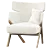 Modern 3D Cordial Chair Design 3D model small image 4