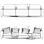 Modern Minotti Sofa with V-Ray 3D model small image 3