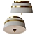 Vintage Brass Ceiling Light Fixture 3D model small image 1