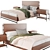 Warren Platform Bed & Nightstand 3D model small image 1