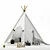 Virtual Teepee Hut Model 3D model small image 1