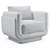 Modern Chic Ebisu Armchair, Brand: studiotwentyseven 3D model small image 5