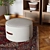 Boho Chic Round Ottoman 3D model small image 7