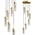 Modern Brushed Brass Chandelier Light 3D model small image 2