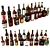 Premium Whiskey Bottle Variety Collection 3D model small image 1