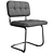 Realistic Black Swinger Expo Chair 3D model small image 1