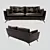 Vintage Charm Premium Leather Sofa 3D model small image 1