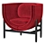 Contemporary Lounge Armchair 3D Model 3D model small image 1