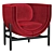 Contemporary Lounge Armchair 3D Model 3D model small image 2