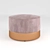  Plush Ottoman Pouf with Textured Fabric 3D model small image 3