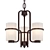 Antique Bronze 3-Light Chandelier 3D model small image 1