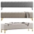 Osvaldo Upholstered Bench with Throw 3D model small image 1