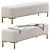 Osvaldo Upholstered Bench with Throw 3D model small image 2