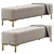 Osvaldo Upholstered Bench with Throw 3D model small image 5