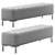 Osvaldo Upholstered Bench with Throw 3D model small image 6