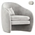 Modern Pavia Lounge Armchair 3D model small image 1