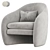 Modern Pavia Lounge Armchair 3D model small image 3