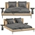 Urban Elegance Double Bed 3D model small image 2