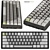 Premium Textured Mechanical Keyboard 3D model small image 1