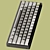 Premium Textured Mechanical Keyboard 3D model small image 3