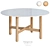 Luxury Marble Dining Table Round 3D model small image 1