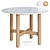 Luxury Marble Dining Table Round 3D model small image 3