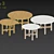 Luxury Marble Dining Table Round 3D model small image 7