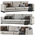 Molteni Reversi Contemporary Modular Sofa 3D model small image 1