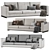 Molteni Reversi Contemporary Modular Sofa 3D model small image 2