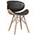 Modern Florida M Black Chair 3D model small image 1