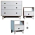 Ellipse Line Bedside Table and Dresser 3D model small image 1