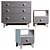 Ellipse Line Bedside Table and Dresser 3D model small image 2