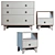 Ellipse Line Bedside Table and Dresser 3D model small image 3