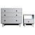 Ellipse Line Bedside Table and Dresser 3D model small image 4