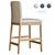  Modern Hargrove Bar Stool 3D model small image 3