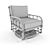 Swivel Glider Lounge Chair 3D model small image 3