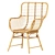 Natural Rattan Accent Chair TOGO 3D model small image 1