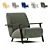 Elegant Armchair Marthan in 6 Colors 3D model small image 1