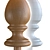 Elegant Carved Pommel 3D Model 3D model small image 1