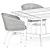 Modern Outdoor Seating Set 3D model small image 5