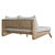 Modern Wooden Two-Seater Sofa 3D model small image 4