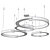 Modern Ring Chandelier Light Fixture 3D model small image 2
