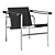 Modern LC1 Le Corbusier Chair 3D model small image 1