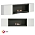 Modern Bio-Fireplace TV Stand 3D model small image 1