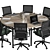  Modern Oval Conference Table 3D model small image 2