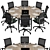  Modern Oval Conference Table 3D model small image 4