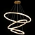  Nordic Glass Metal Pendant Chandelier 3D model small image 3