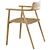 Strasbourg Chair in Natural Oak 3D model small image 2