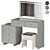 Sleek HAVANAH Vanity Set 3D model small image 1