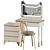 Elegant Fluted Vanity Set 3D model small image 4